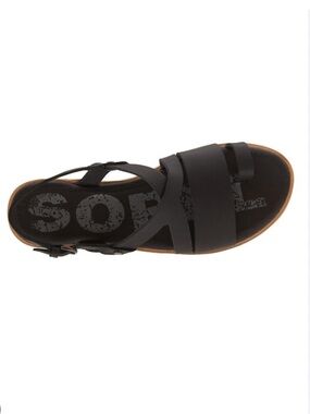 Sorel Ella Criss Cross Sandal Women’s SZ 6.5 in Black